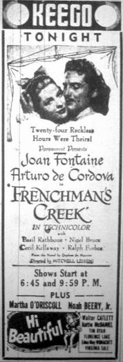 Keego Theatre - Old Ad (newer photo)